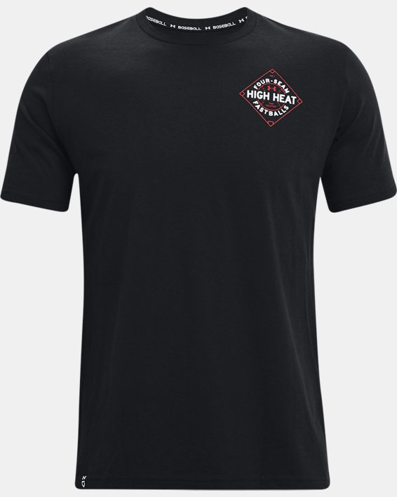 Men's UA Baseball High Heat T-Shirt, Black, pdpMainDesktop image number 3
